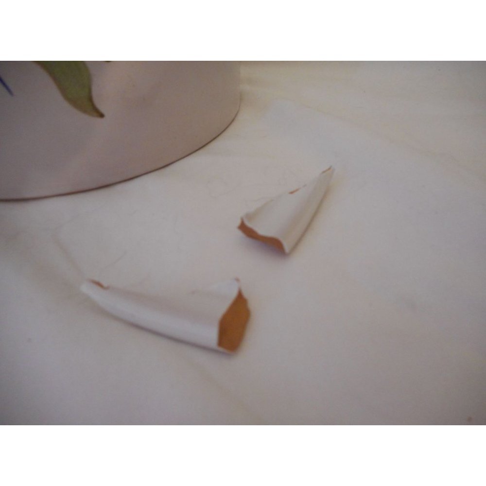 Blue Floral Canister Set w/ lids HandPainted numbered Italy Estate Find Pottery - Picture 10 of 12